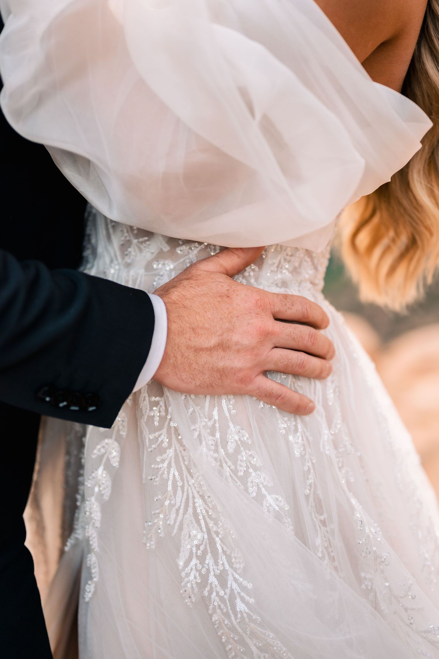 Wedding couple portraits in Zion National Park in October by Zion wedding photographer