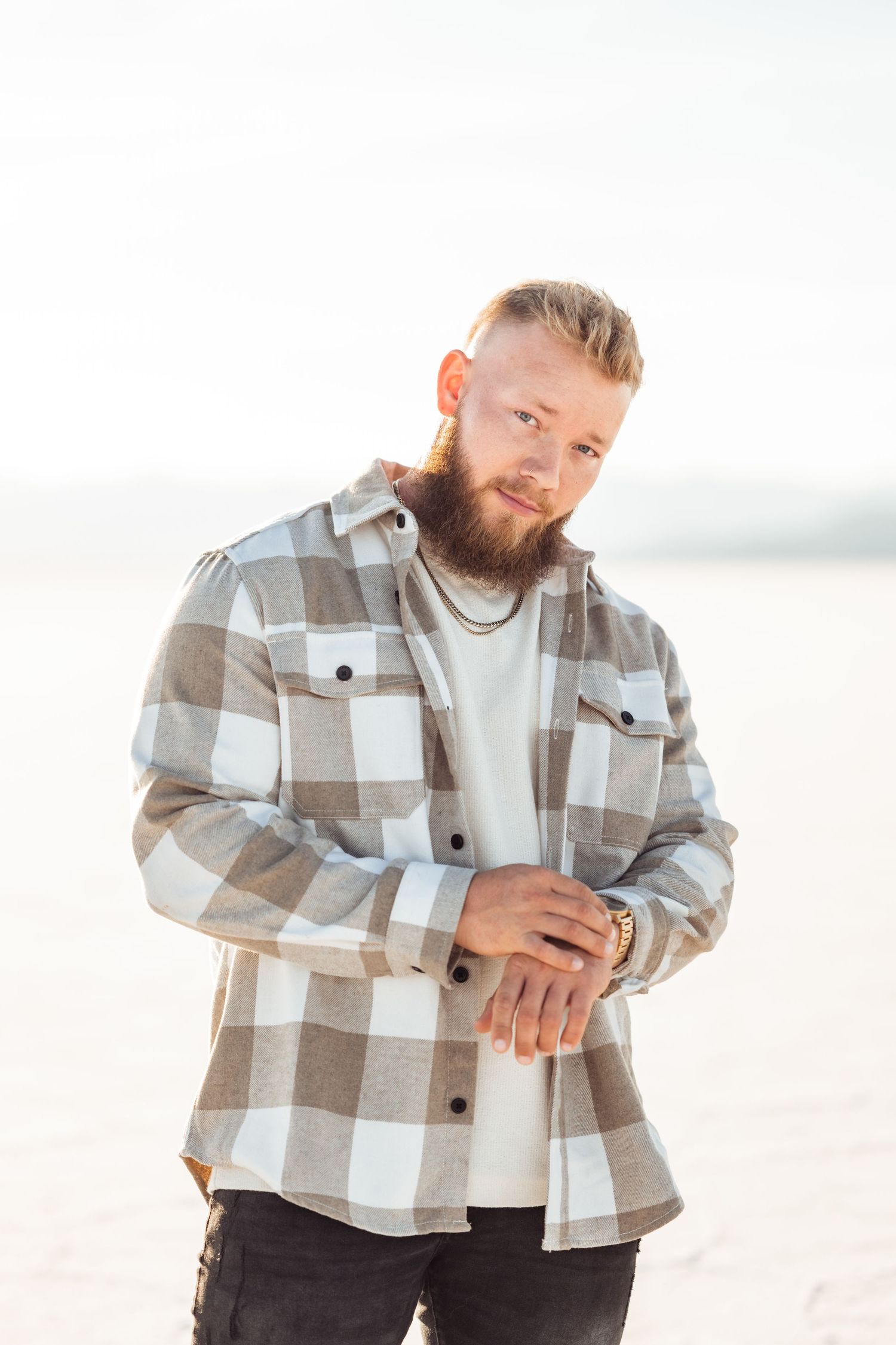 Solo portrait at the Salt Flats by Utah portrait photographer