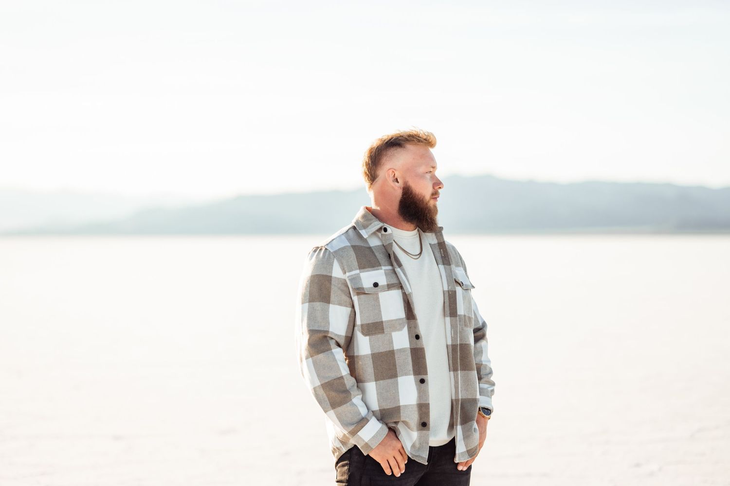 Solo portrait at the Salt Flats by Utah portrait photographer
