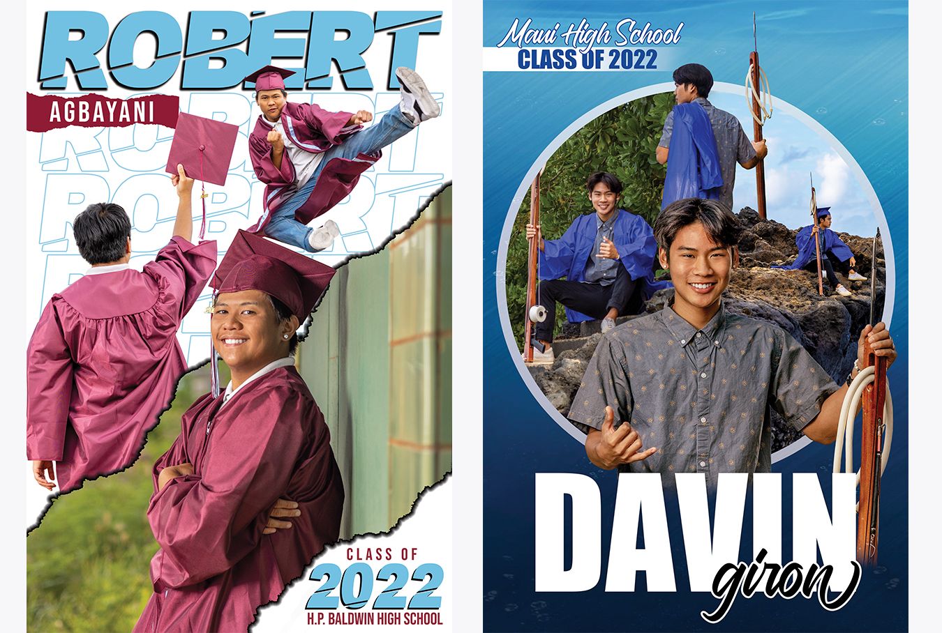 Customized gradution poster designs.