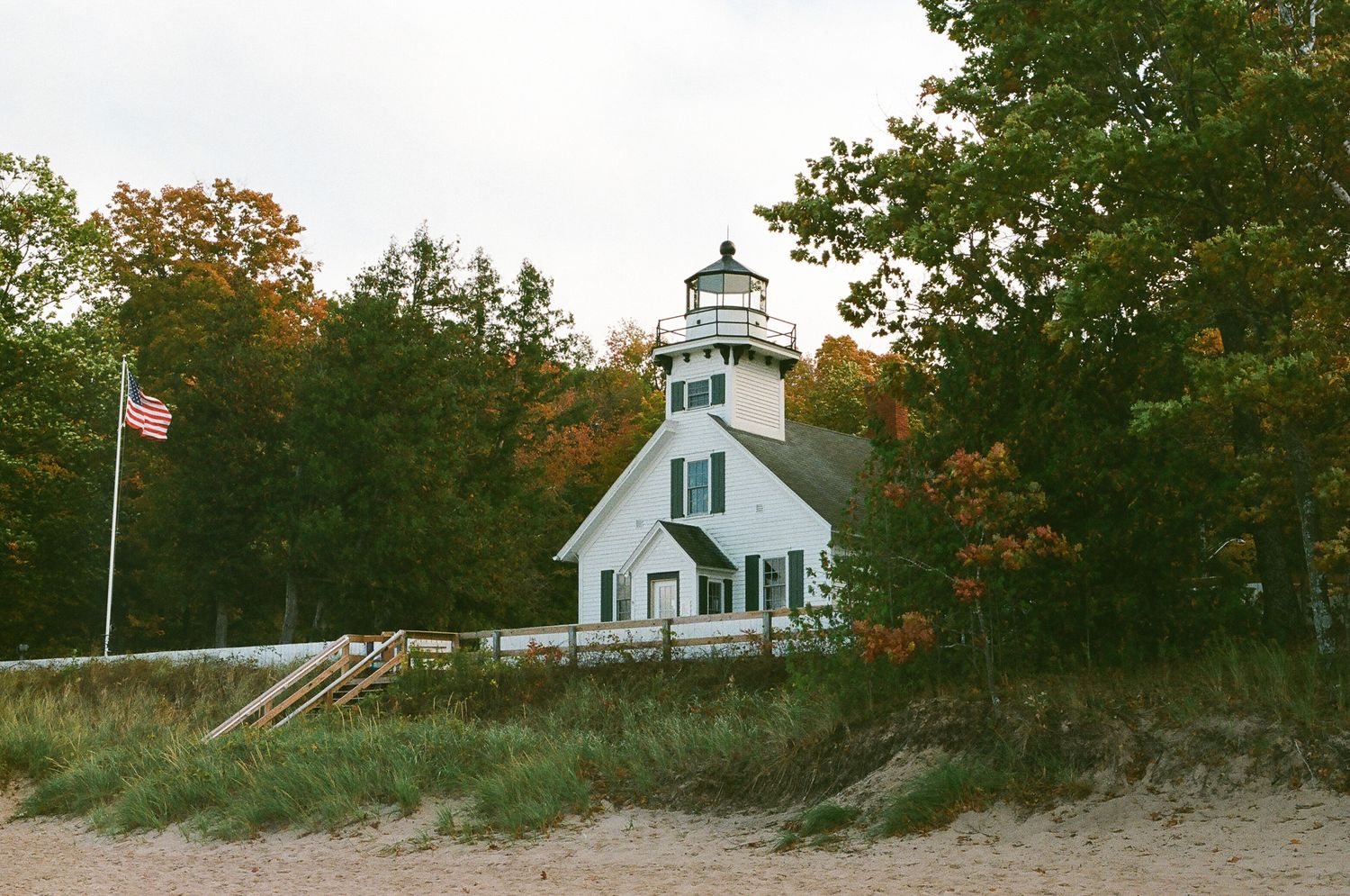 Mission Pointe Lighthouse Traverse City Michigan peninsula film photography 35mm