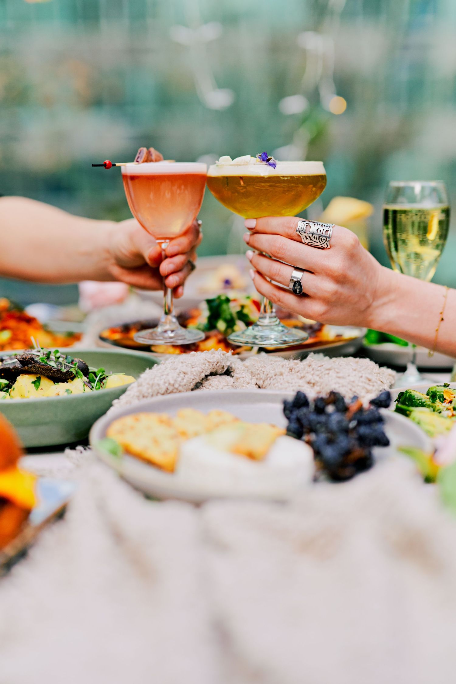 food on a table for a restaurant