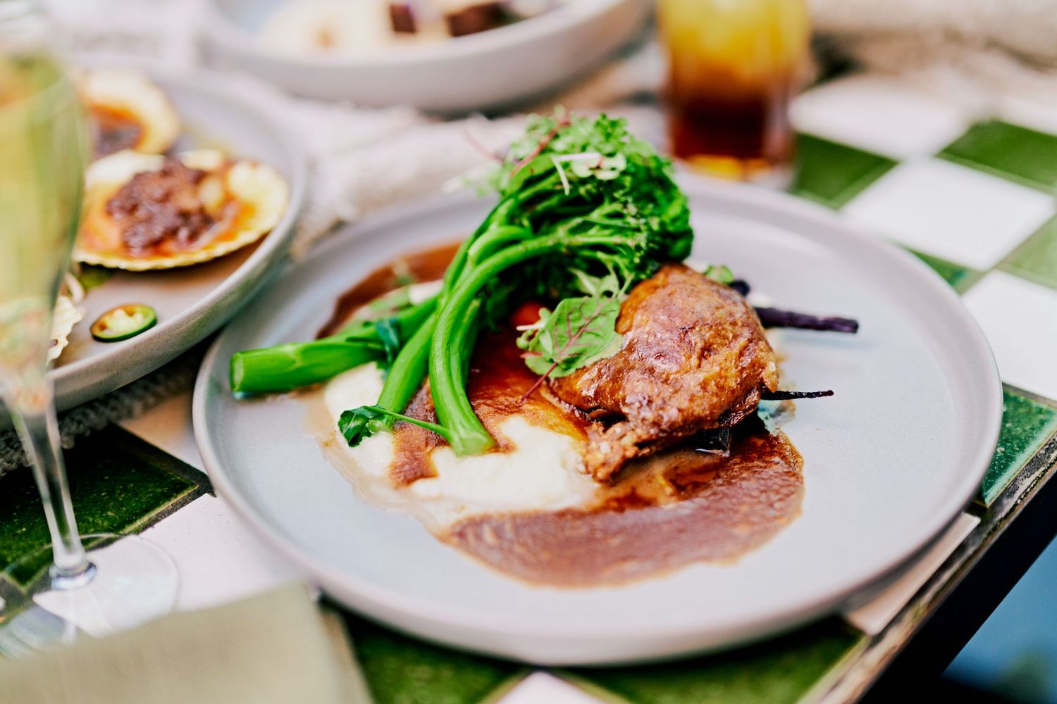 food on a table for a restaurant