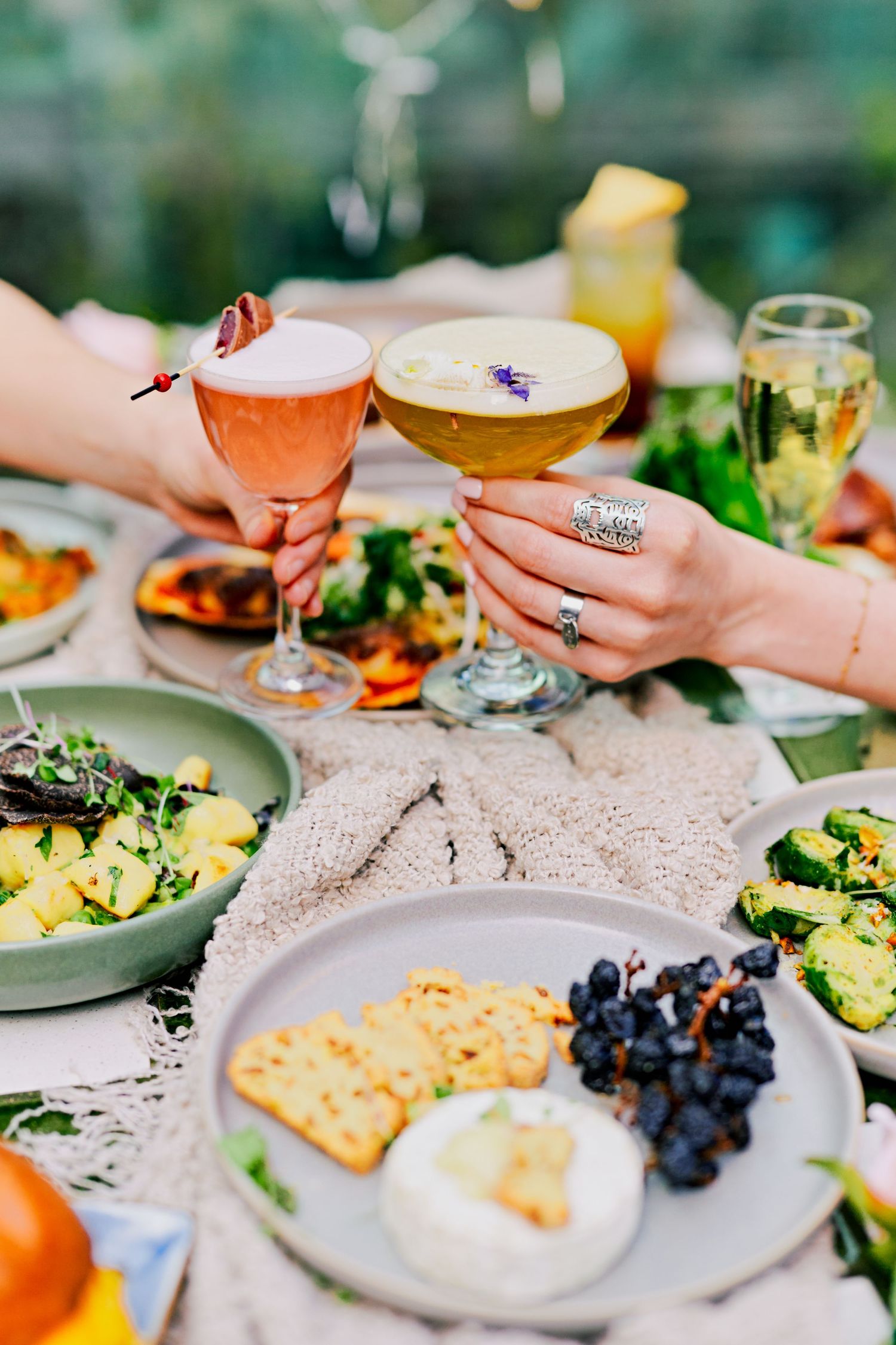 food on a table for a restaurant