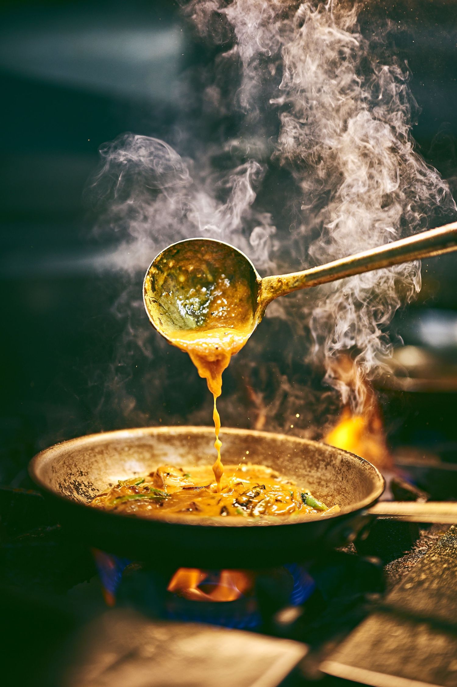 Indian food on a table for a restaurant