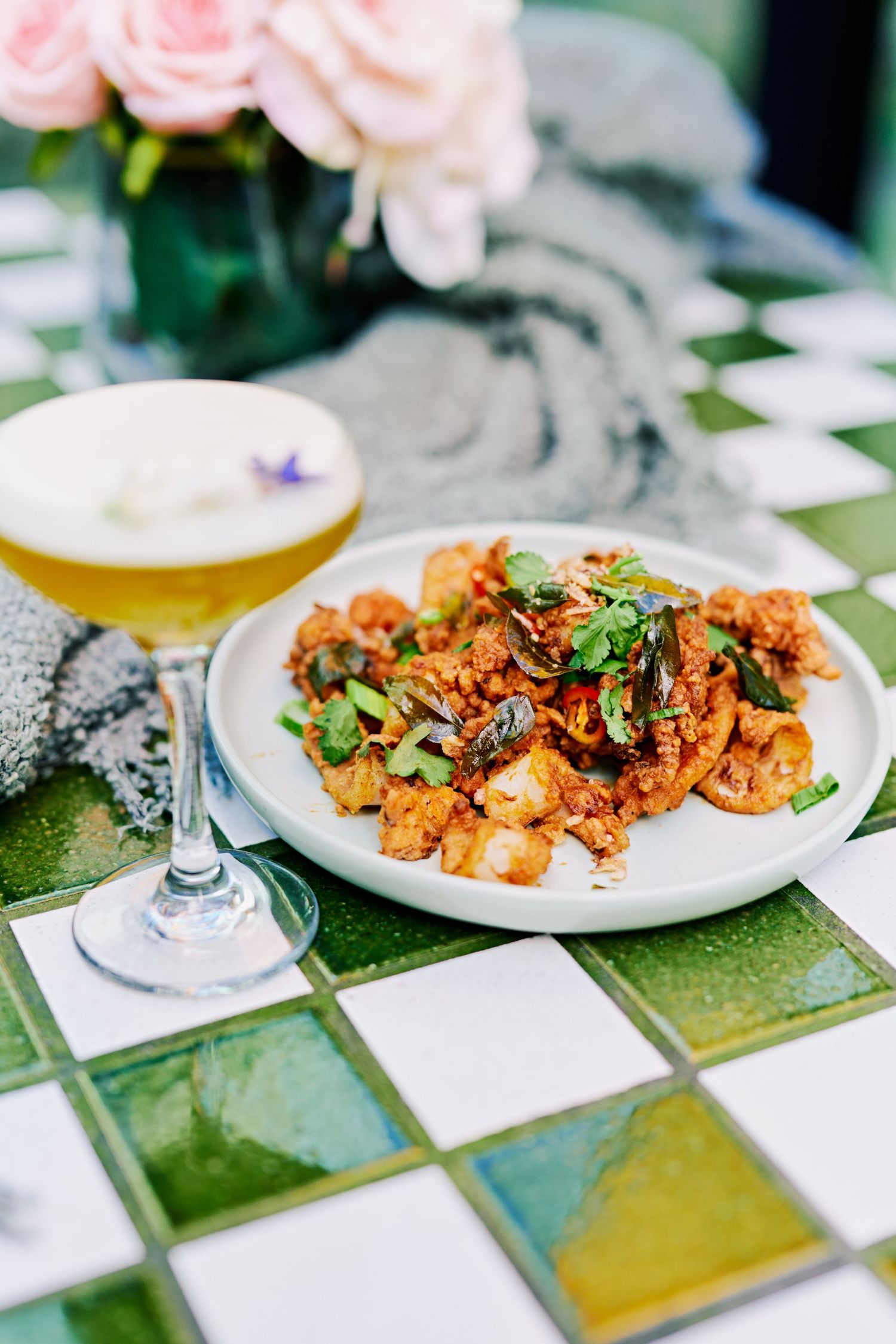 food on a table for a restaurant