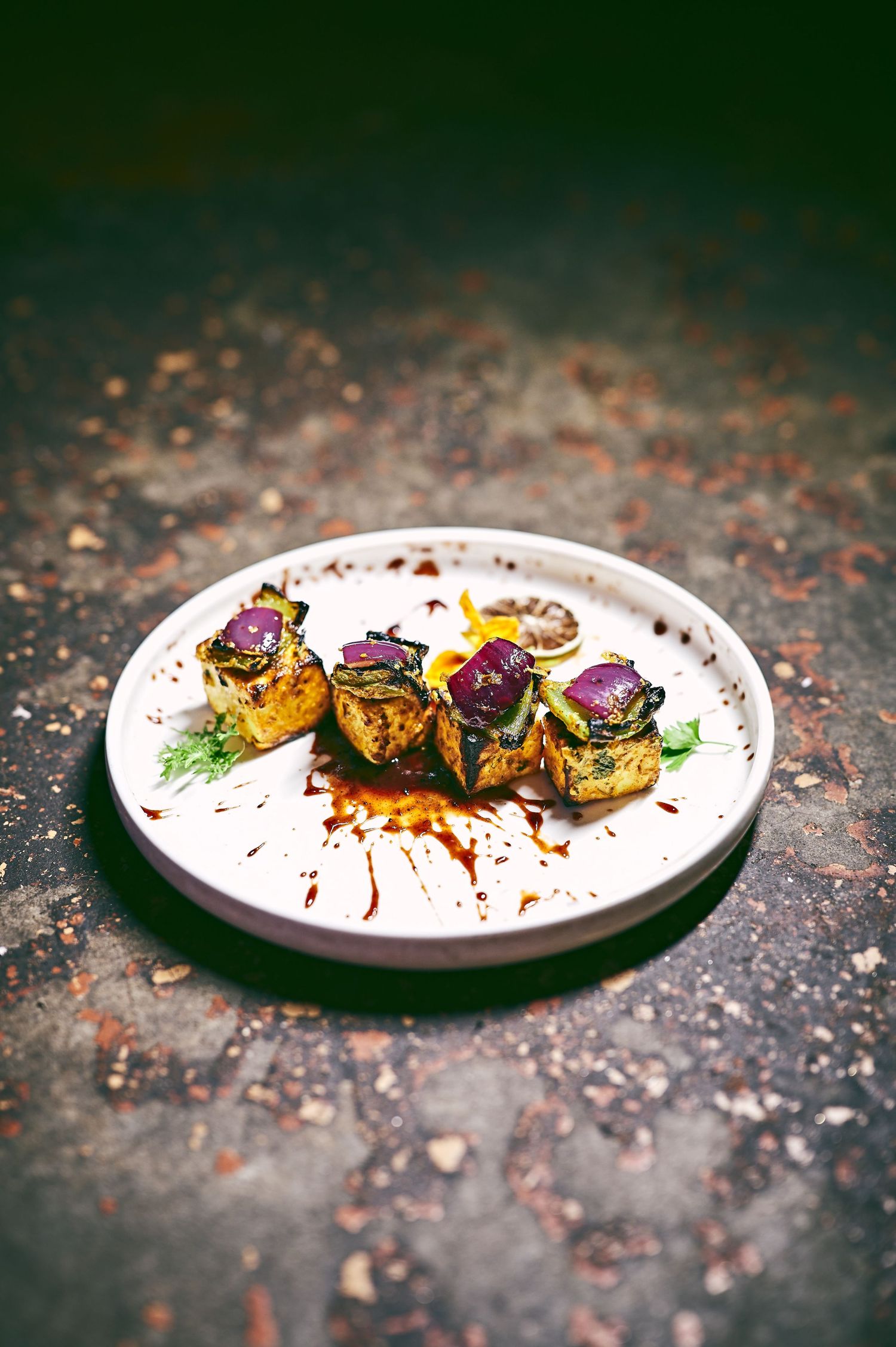 Indian food on a table for a restaurant