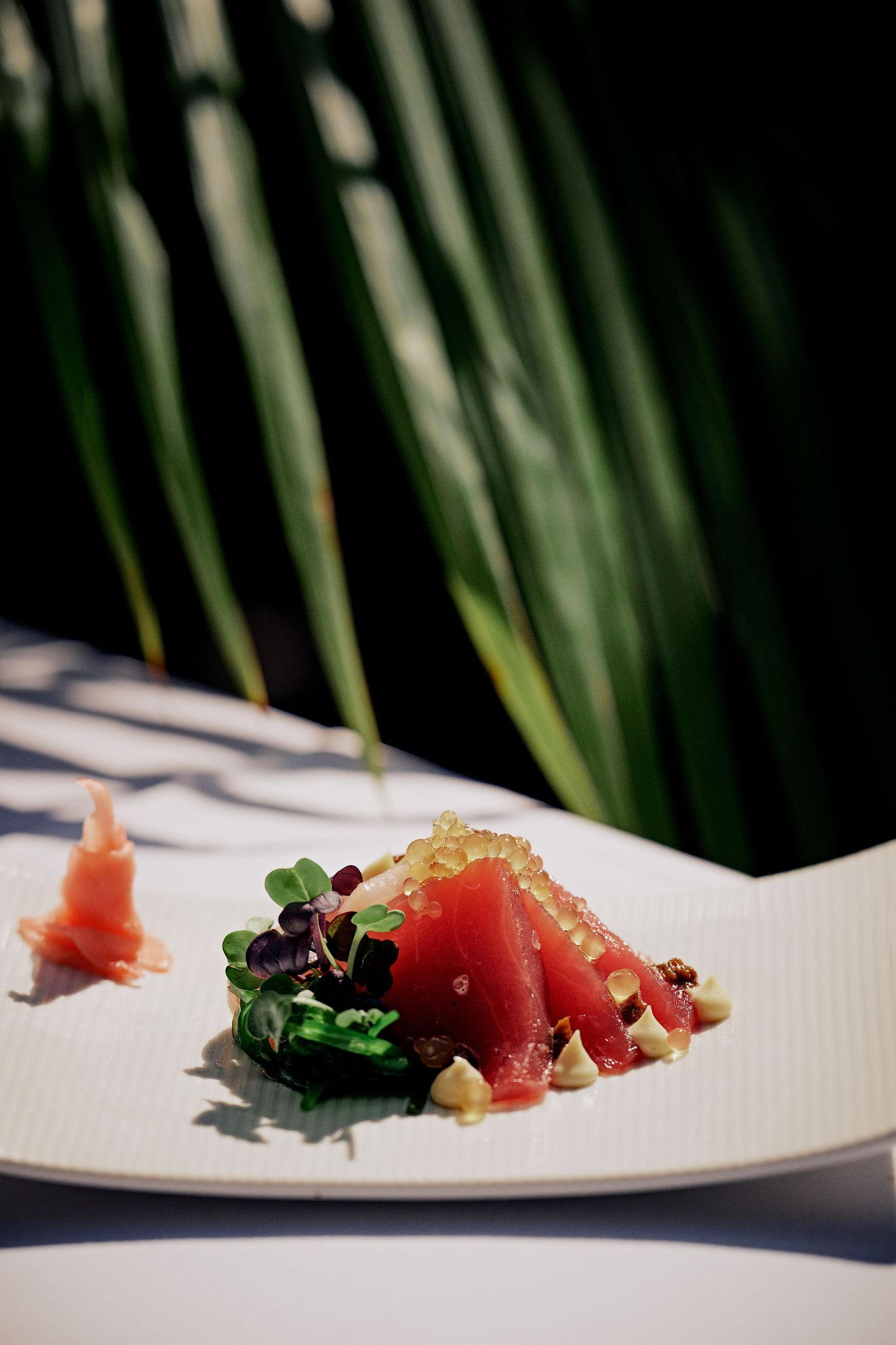 Sushi dish on a table