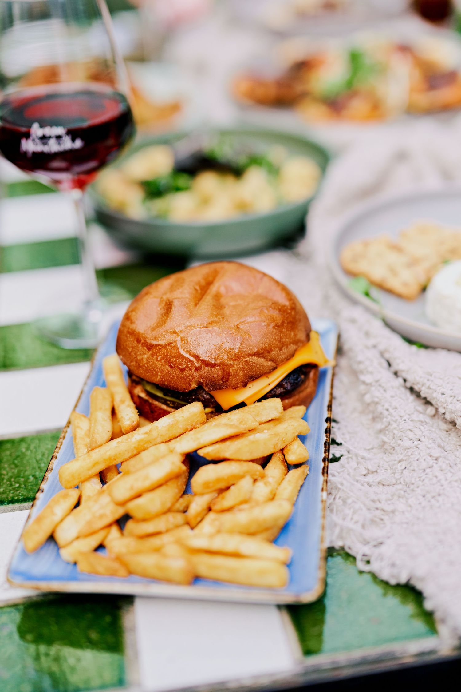 food on a table for a restaurant