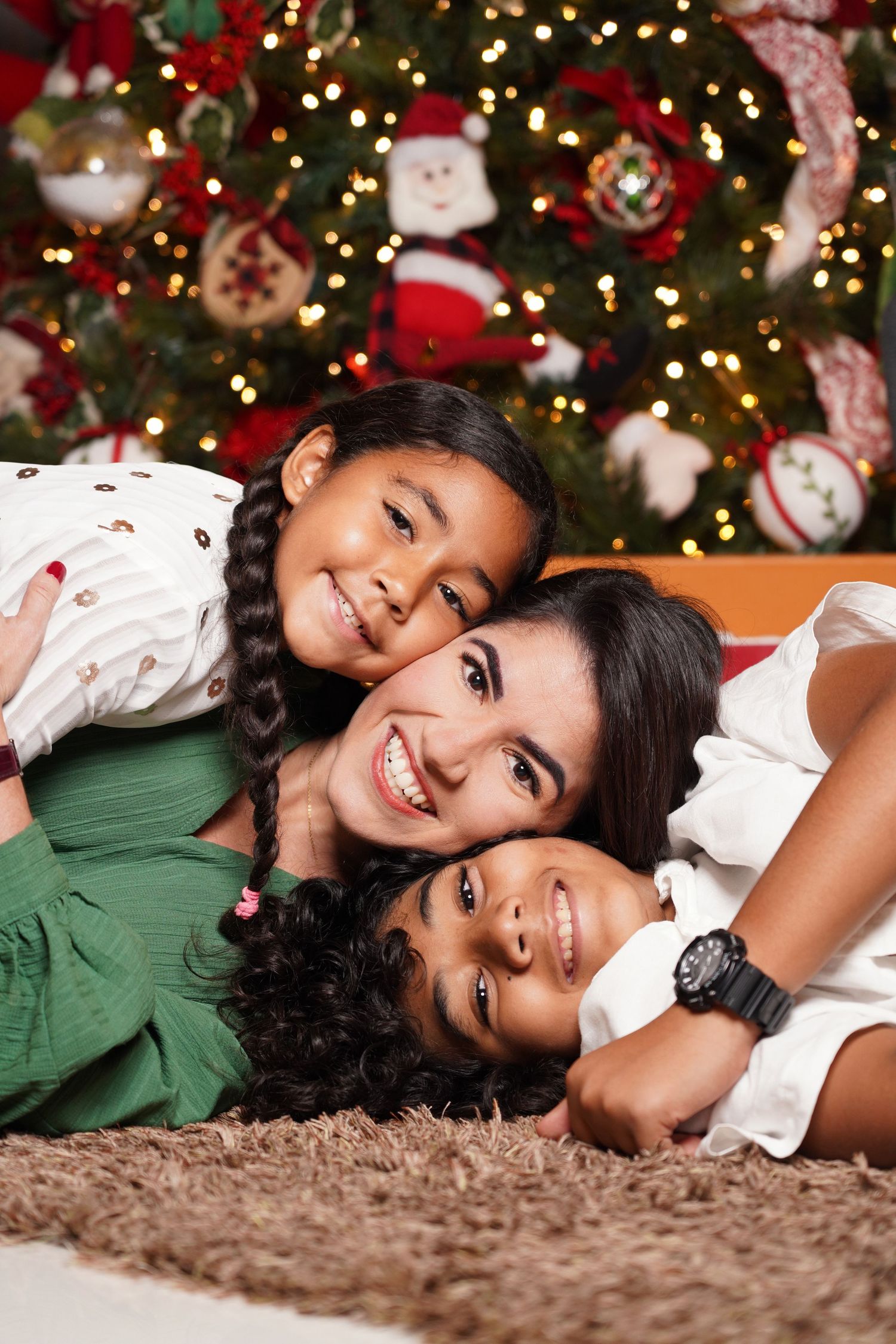 Fotografía Profesional en set navideño. Familiares y amigos.