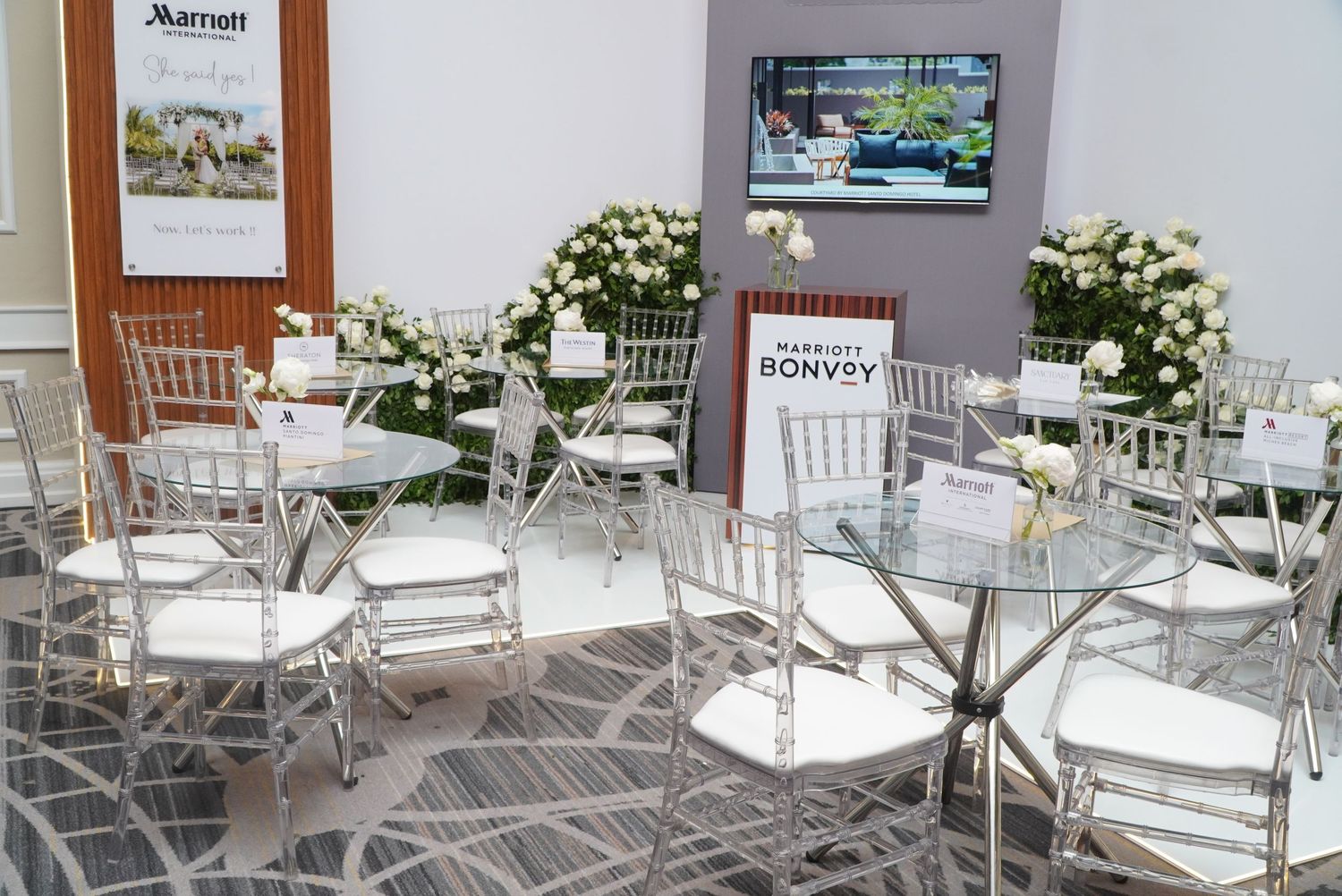 Fotografía profesional, Stand de marca. Festivales y congresos. 
marca hotel Marriot. Festival de bodas,