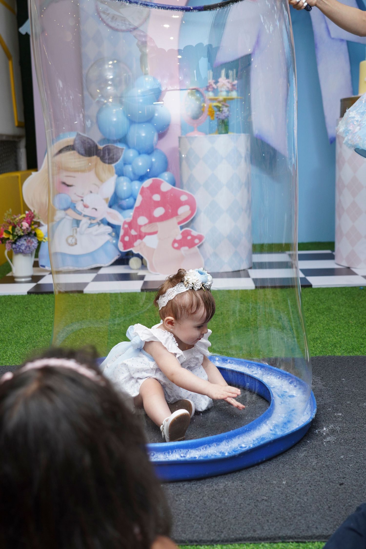 Fotografía profesional, fiesta de cumpleaños 1er. año.  temático Alicia en el país de las maravillas. Familia y amigos.