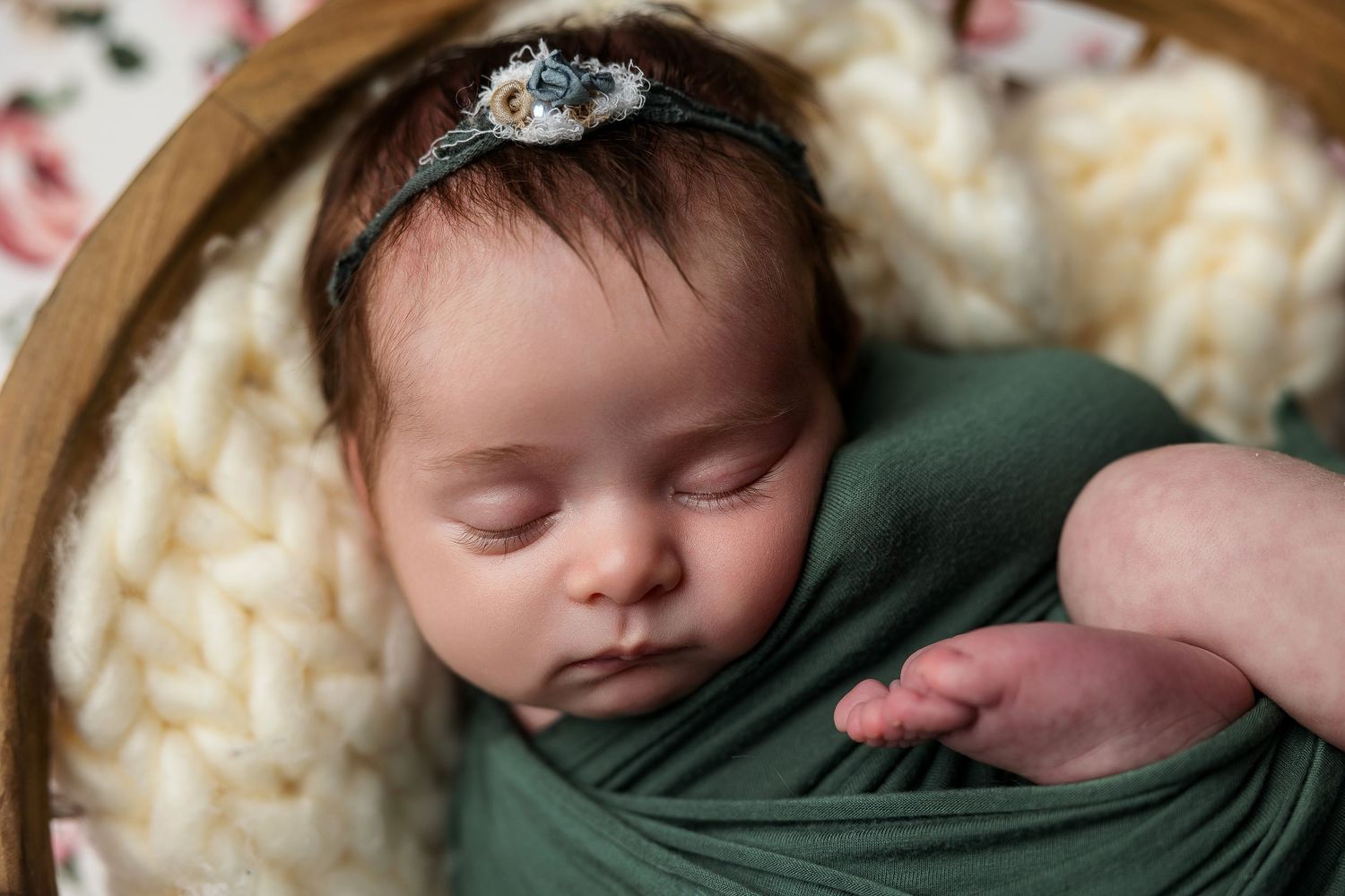 Close-up photo of baby toes during Brantford newborn session