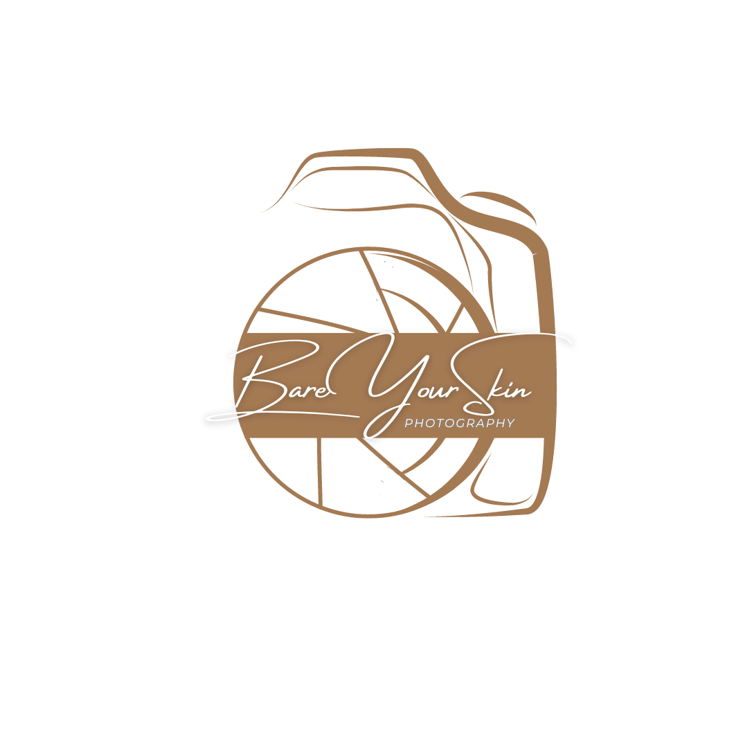 Brown and copper geometric logo design with cursive text on black background.