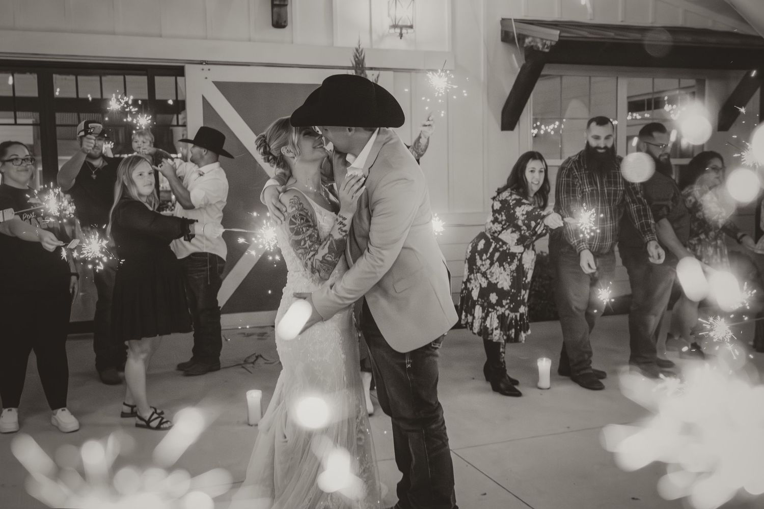 Sparkler exit.  Wedding Photographer DFW
