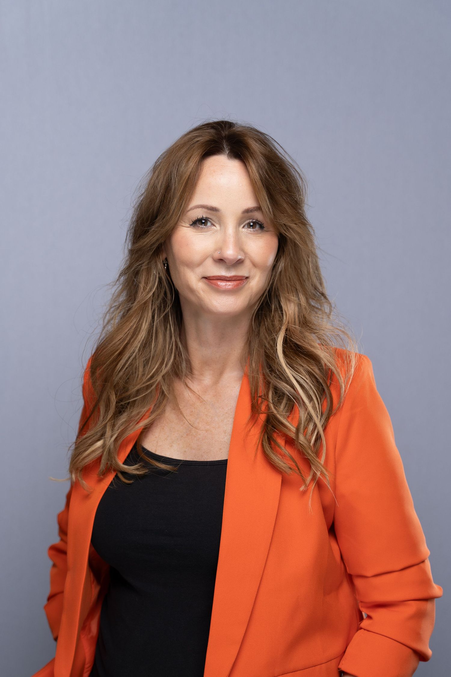 Professional headshots of a middle-aged businesswoman in Fareham.