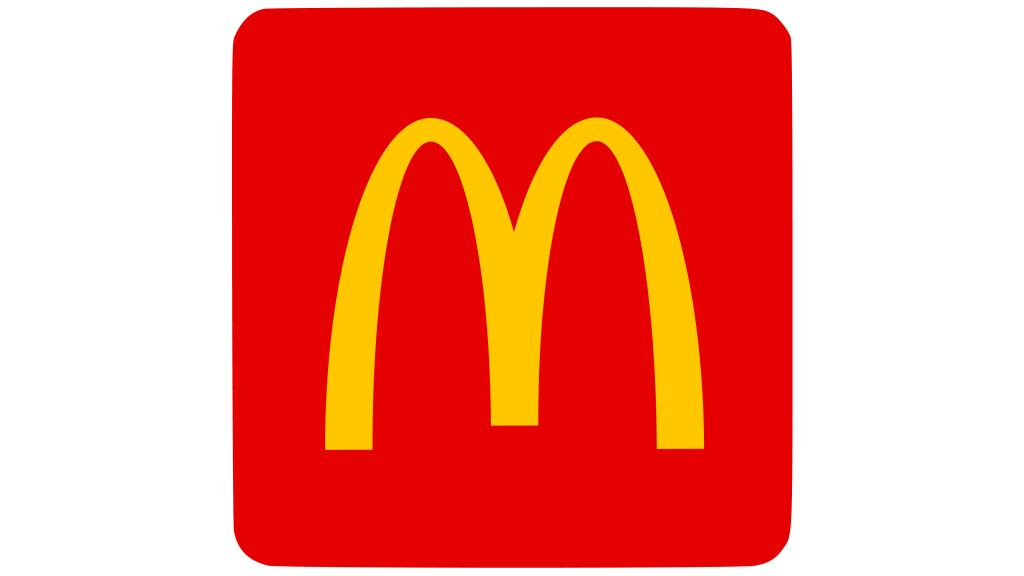 McDonald's iconic golden arches logo on a bold red background, symbolizing the world's leading fast-food restaurant brand.