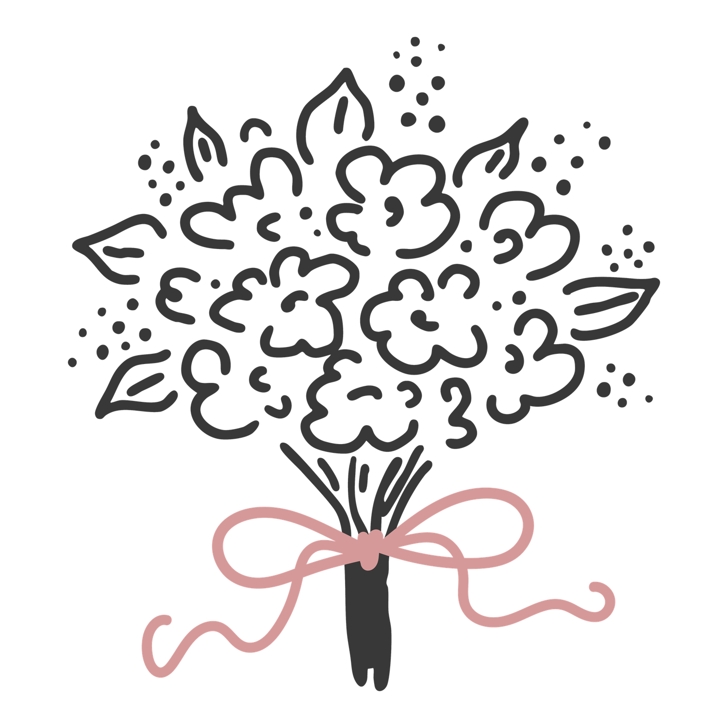 Flower bouquet, brand icon