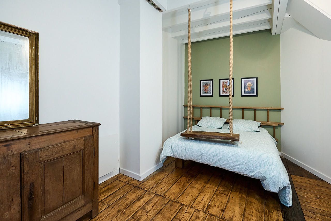 Photographe intérieurs professionnels Yvelines - Chambre gîte Les Éperviers hébergement Clachaloze