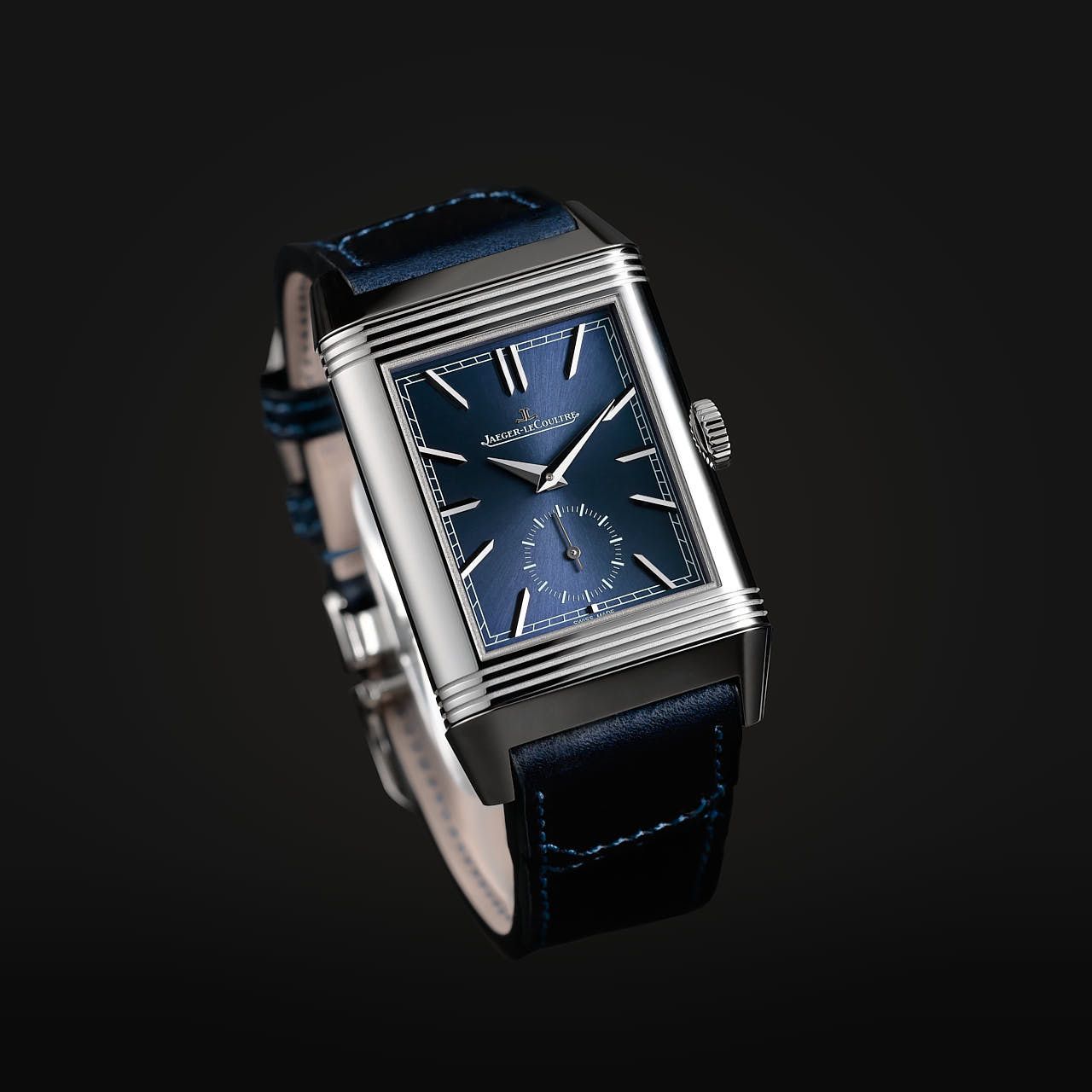 Photographe produit yvelines : Montre Jaeger le Coutre - Reverso Tribute DuoFace small seconds - studio professionnel