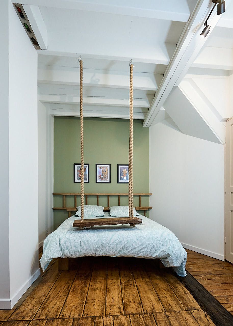 Photographe intérieurs professionnels Yvelines - Chambre gîte Les Éperviers hébergement Clachaloze