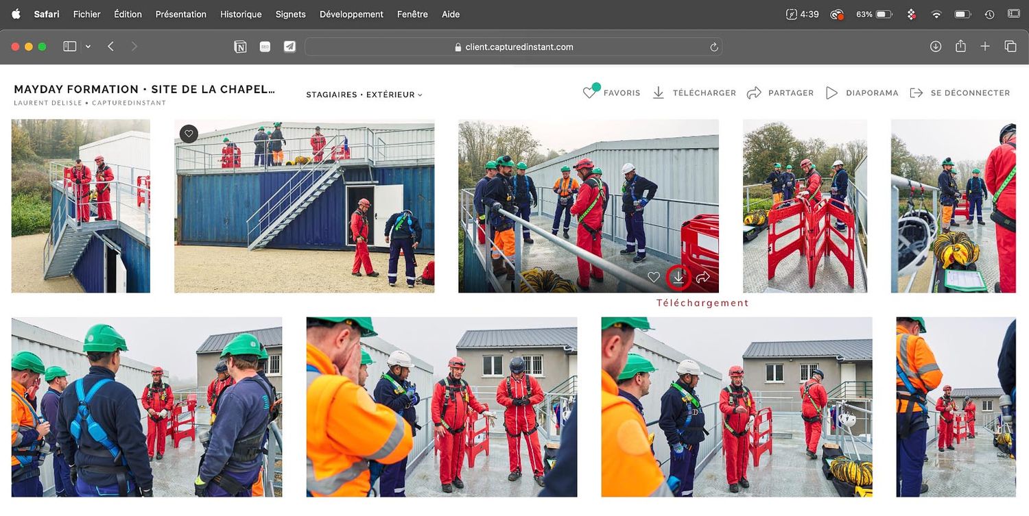 Guide Espace Client Capturedinstant - Téléchargement unitaire d'image
