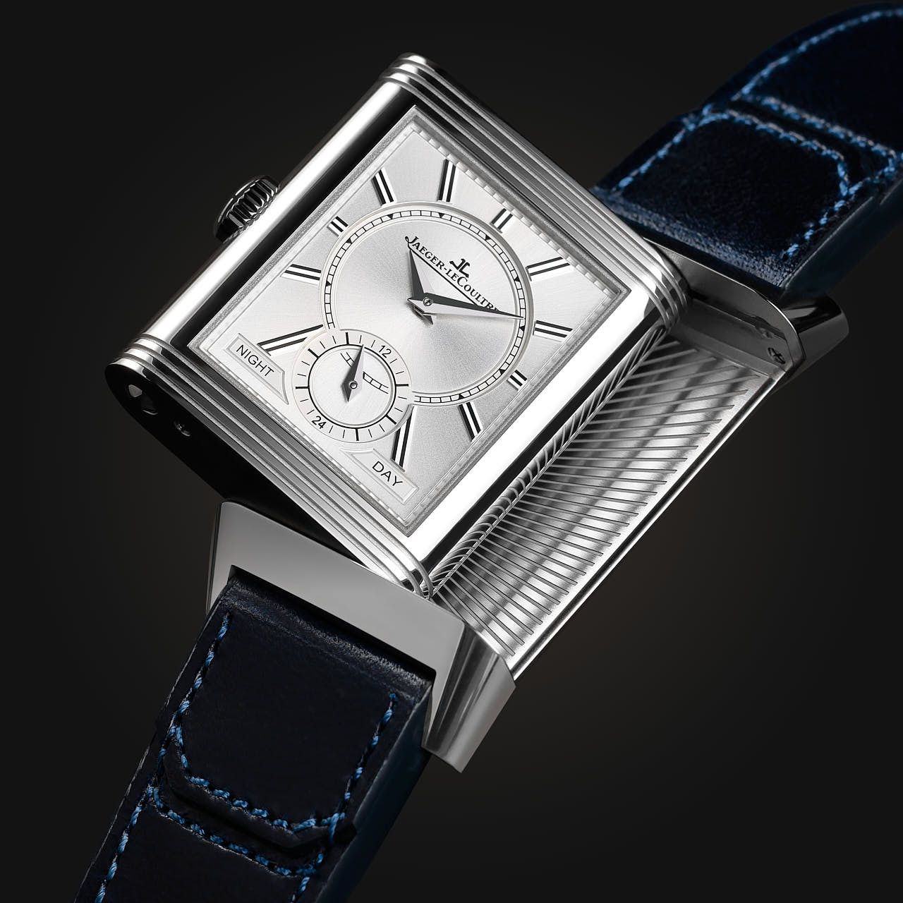 Photographe produit yvelines : Montre Jaeger le Coutre - Reverso Tribute DuoFace small seconds - studio professionnel