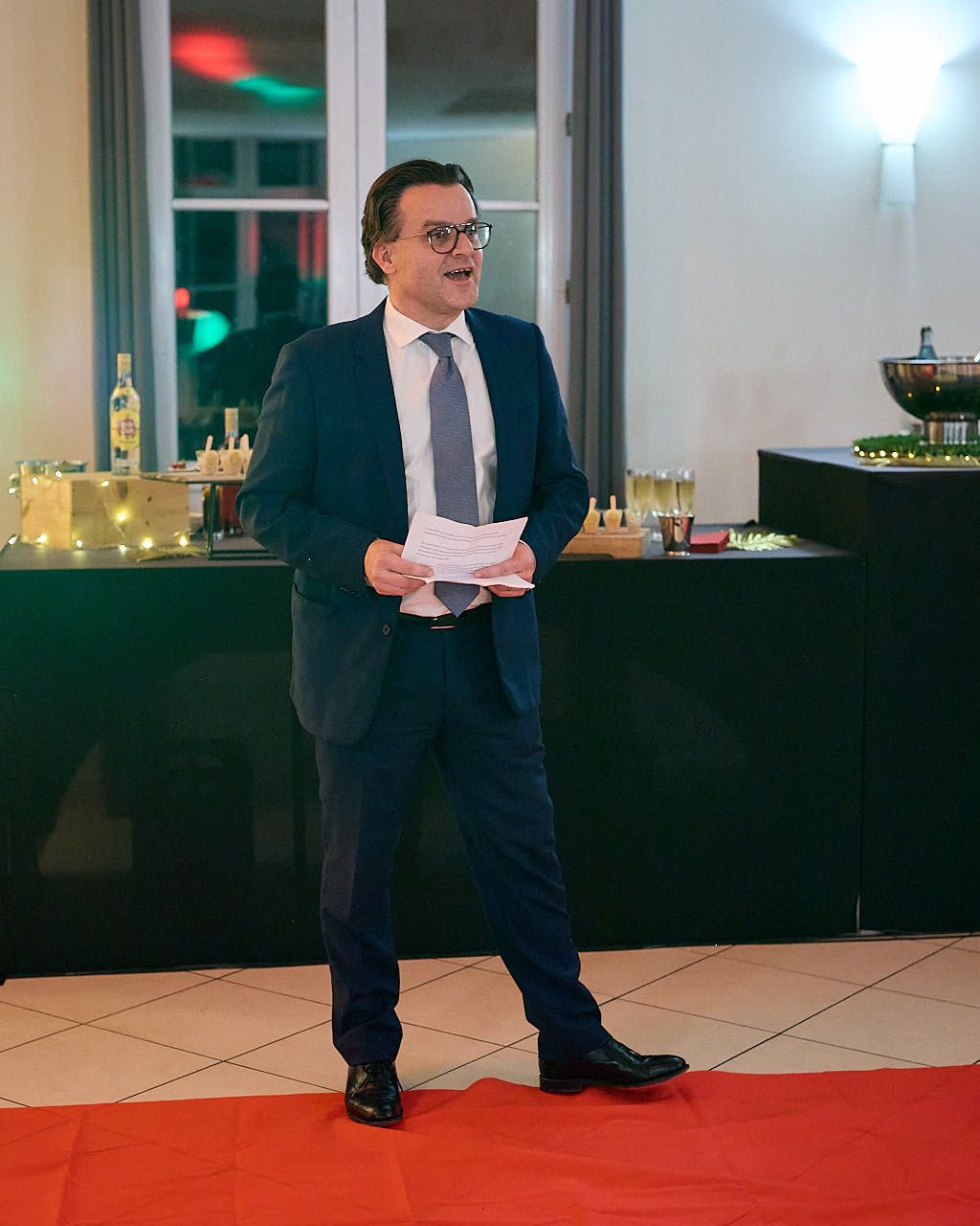 Photographe événement d'entreprise Yvelines: RG Distribution - Discours du dirigeant - Soirée de fin d'année au Domaine de Bethemont