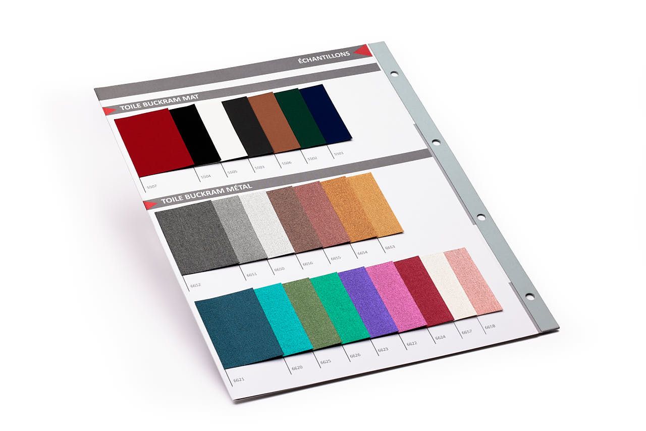 Photographe Produit Yvelines- Packshot Nuancier Toiles Buckram Foxi Graph - Studio Pro