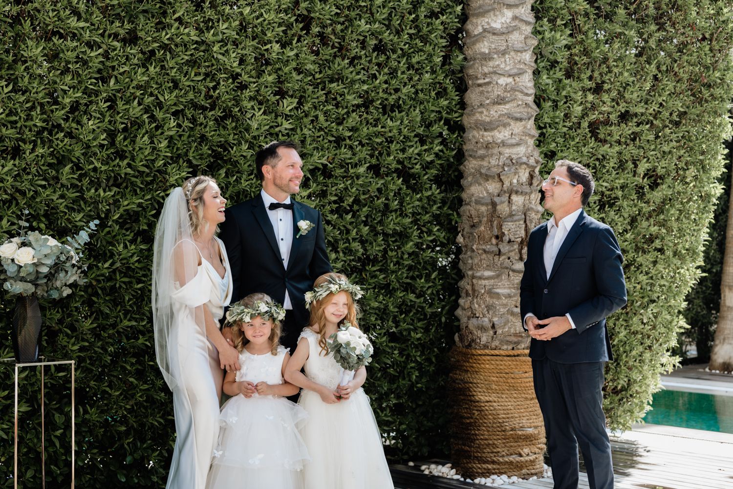 Small wedding ceremony garden  celebrant