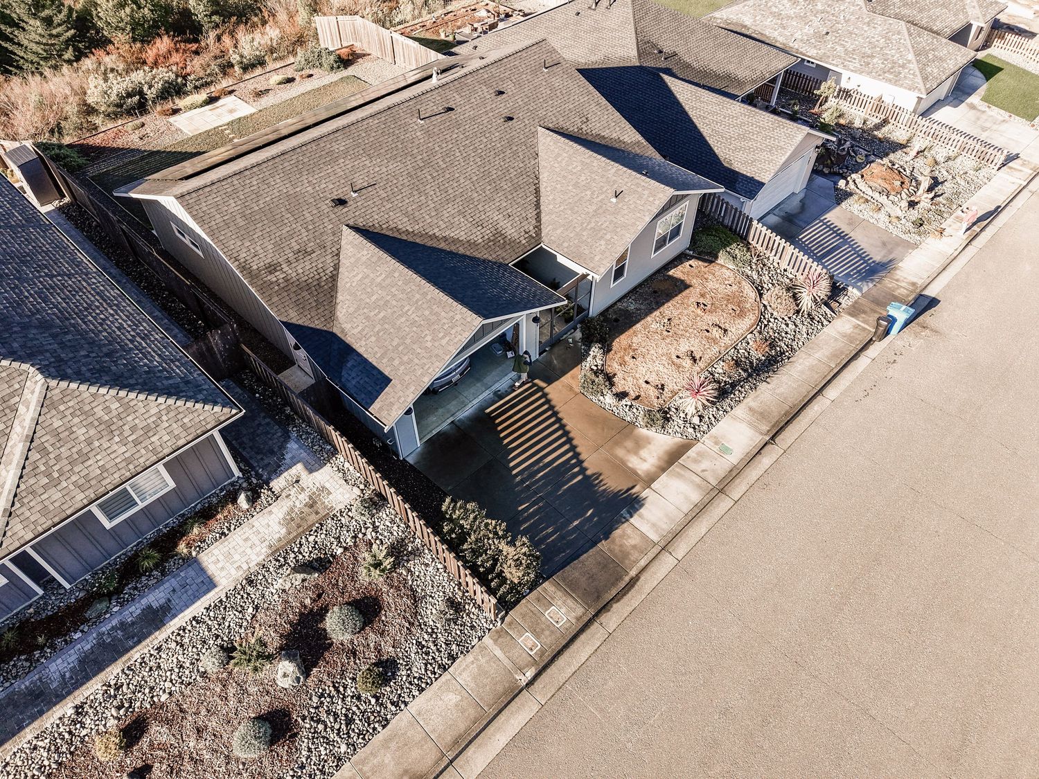 Real Estate aerial photo if single family home, Fortuna CA.