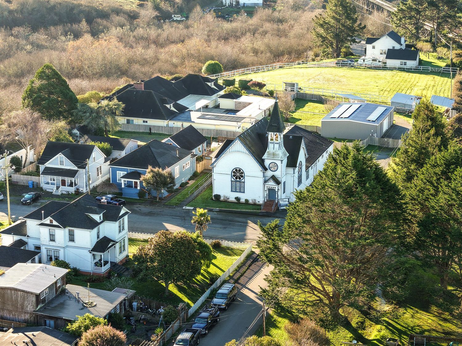 Community Church, Lolita Ca. Aerial image