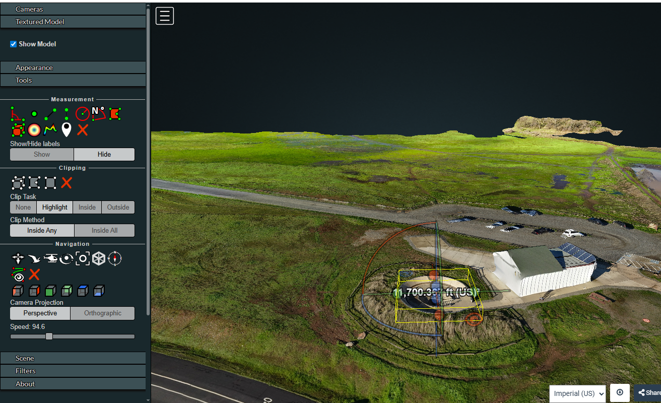 3D model developed in WebOMD