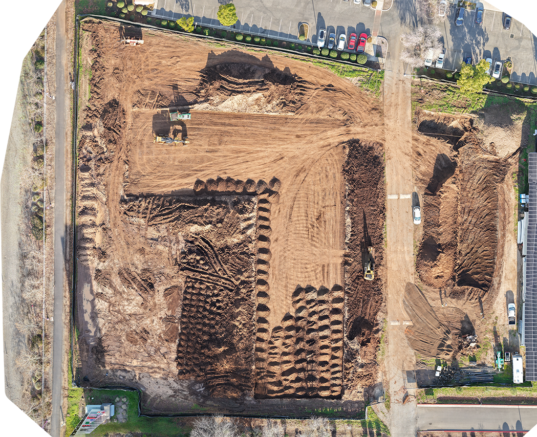 2D orthomosasic map. Construction progress site, Chico, Ca.