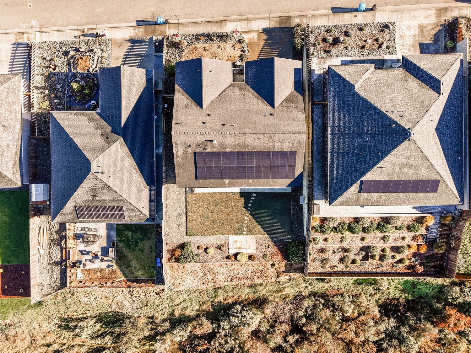Aerial photo, Front elevation, real estate single family home, Fortuna Ca