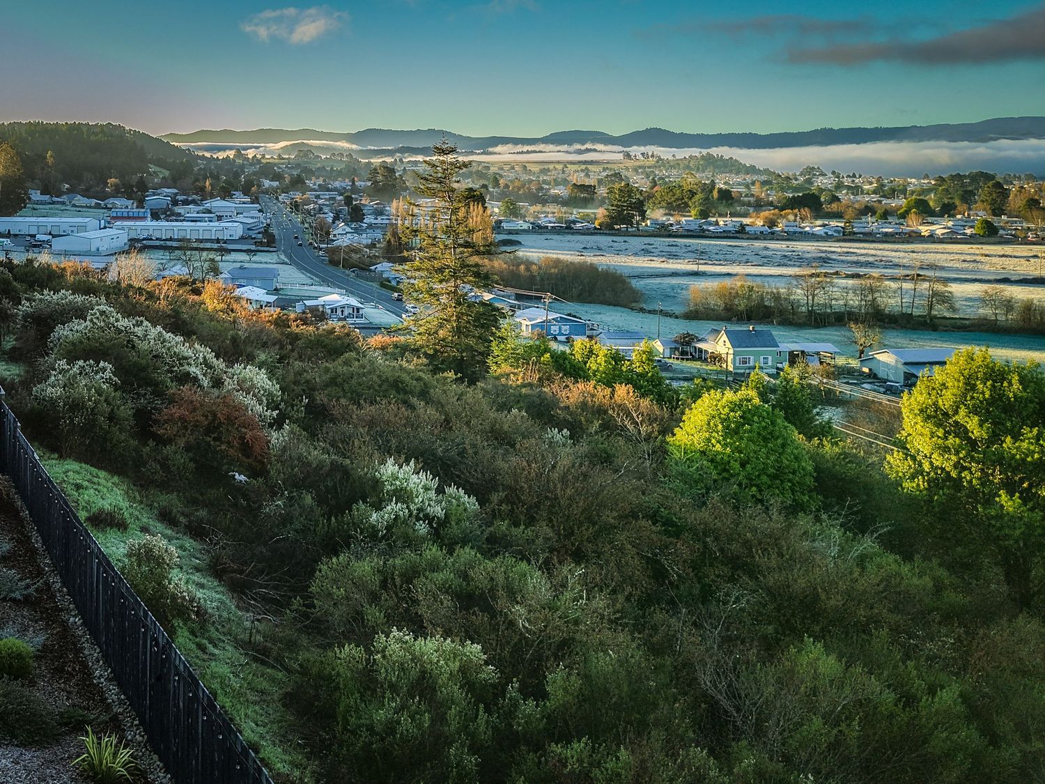 Aerial image, Hilltop neighborhood, Fortuna Ca.