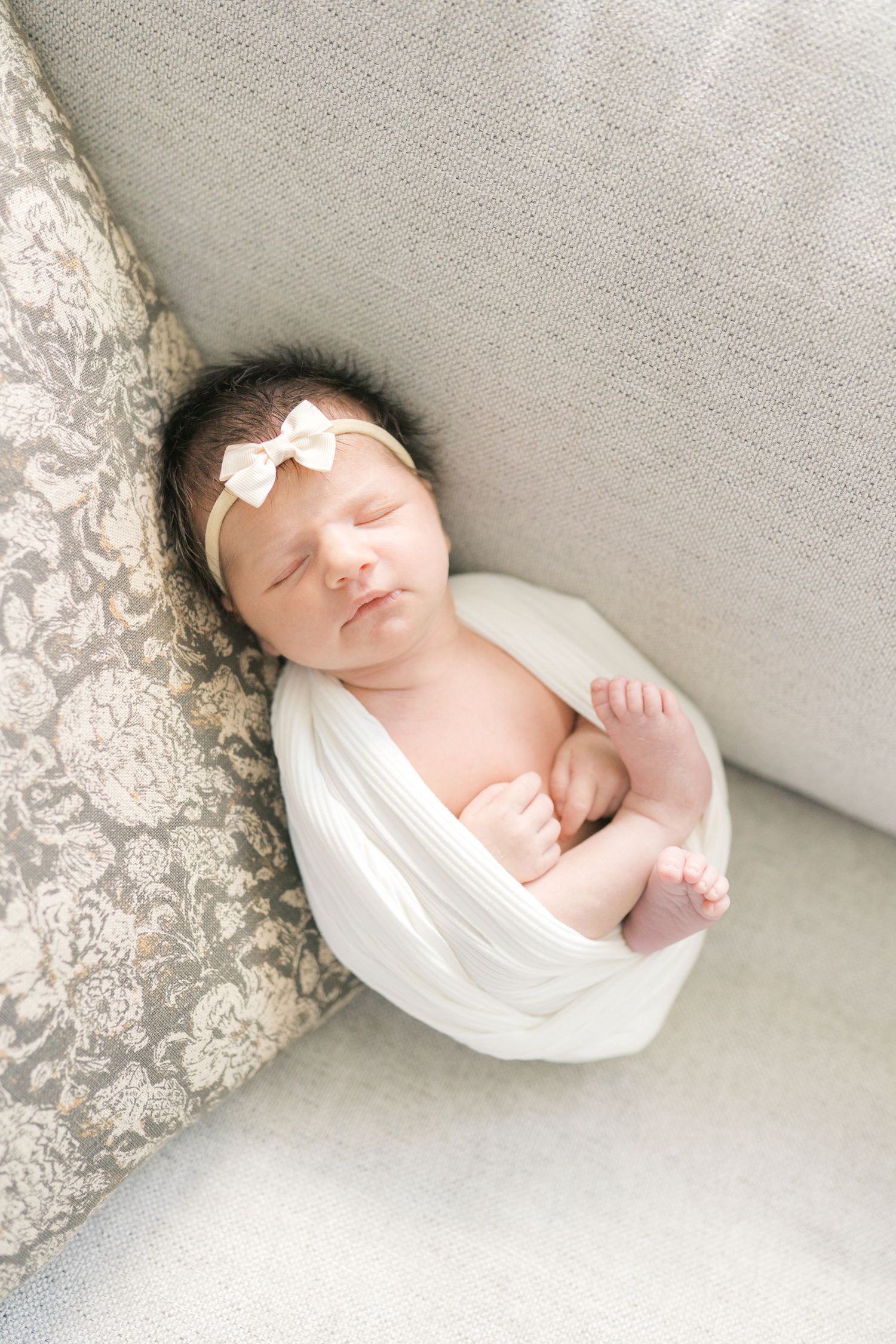 At-home newborn photography session in Valparaiso, Indiana for growing families.