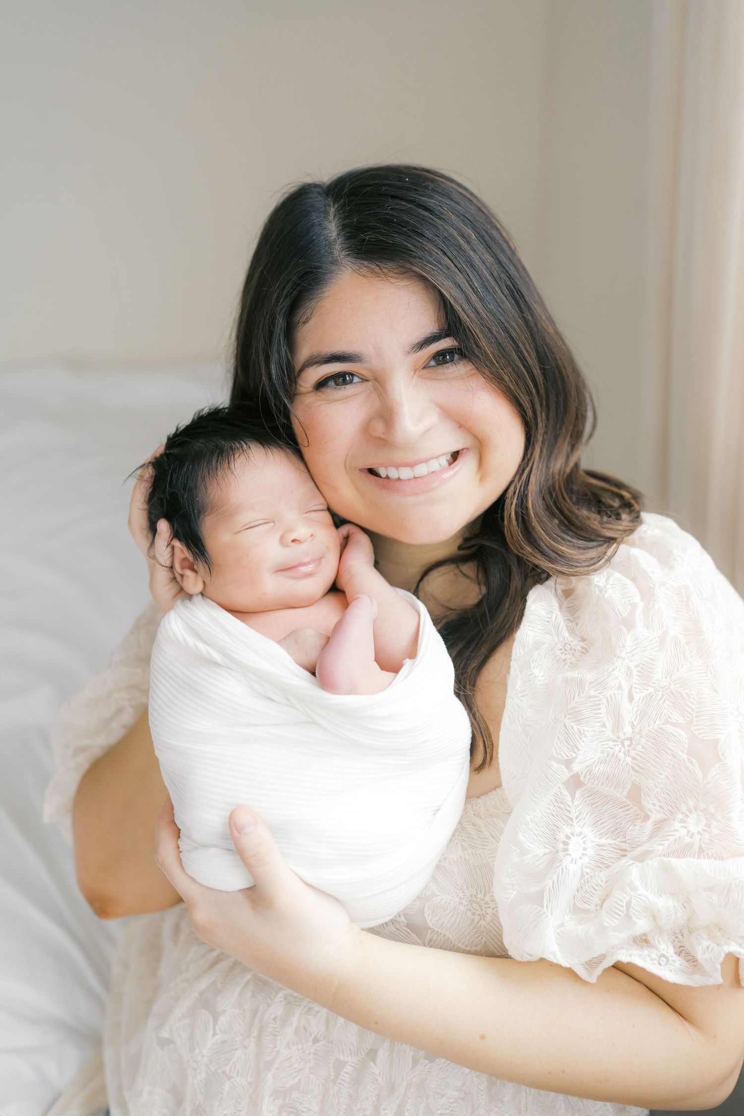 Timeless newborn studio photography in Valparaiso, Indiana with soft light and neutral styling