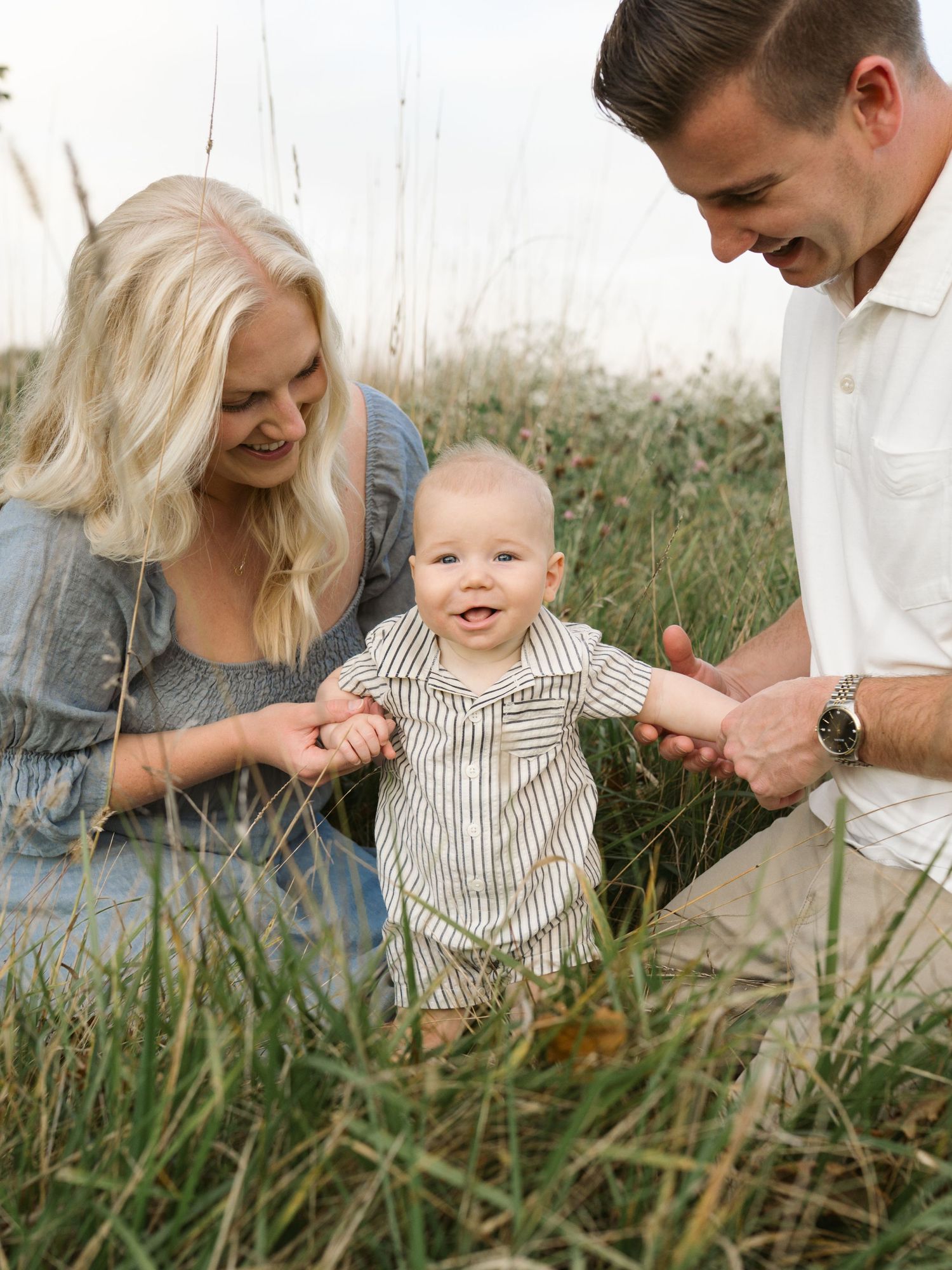 Six Month Baby Milestone Session in Crown, Indiana, near Chicago