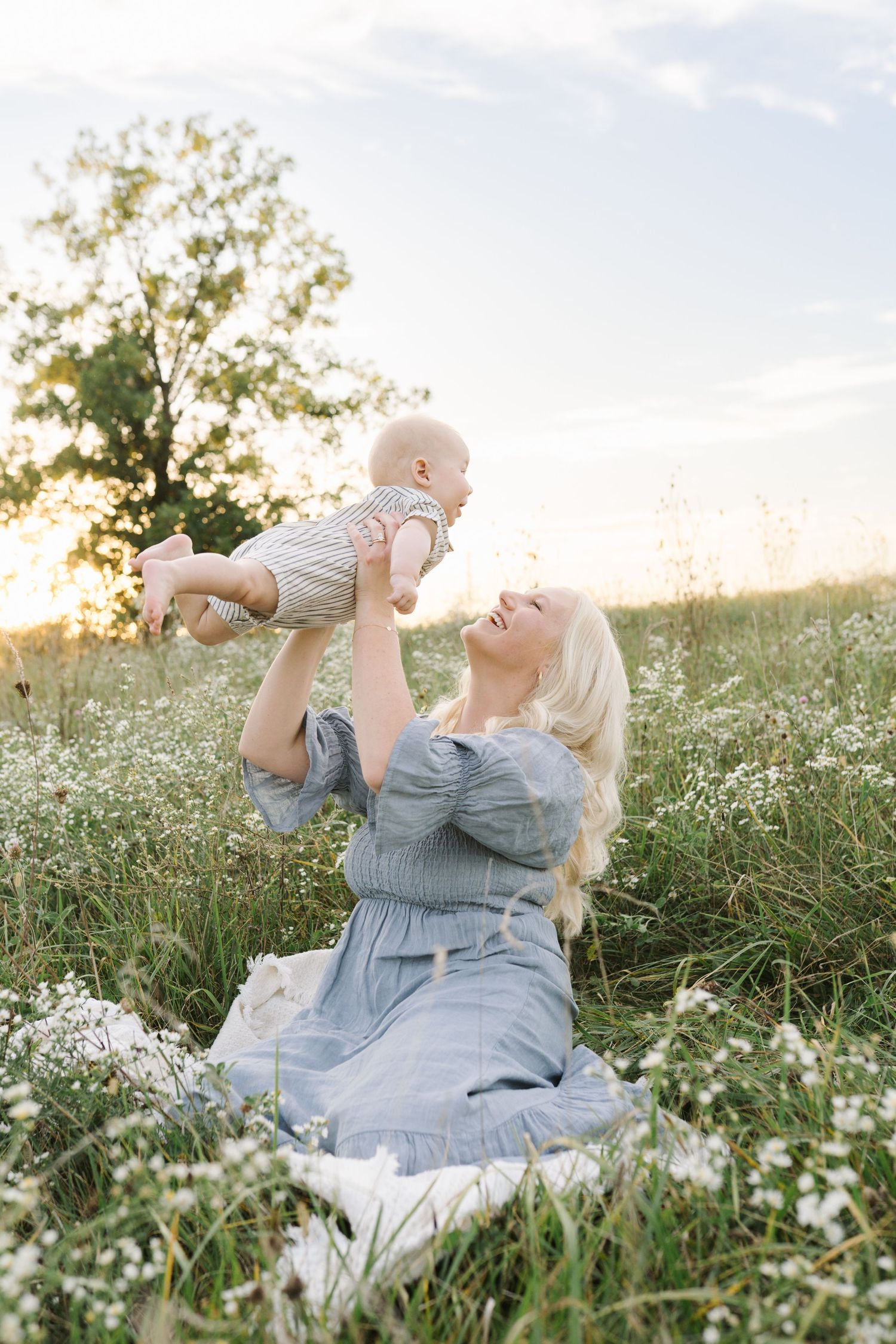 Six Month Baby Milestone Session in Crown, Indiana, near Chicago