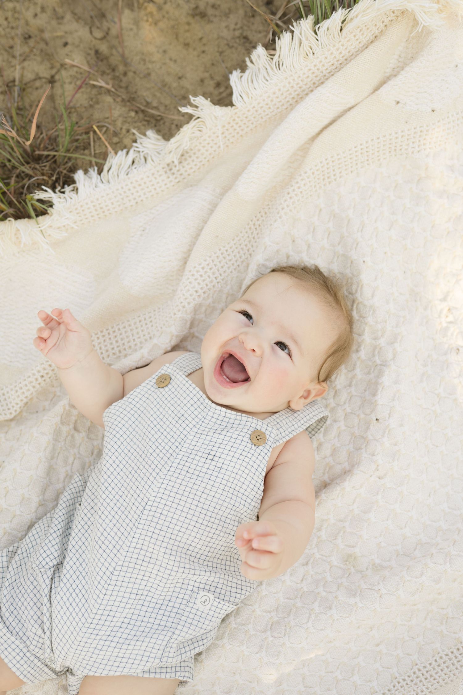 Six Month Baby Milestone Session in Portage, Indiana, at the Indiana Dunes near Chicago