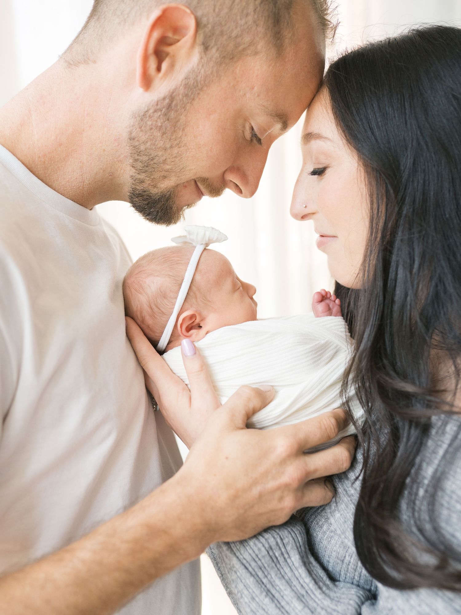Natural light newborn studio session near Chicago
