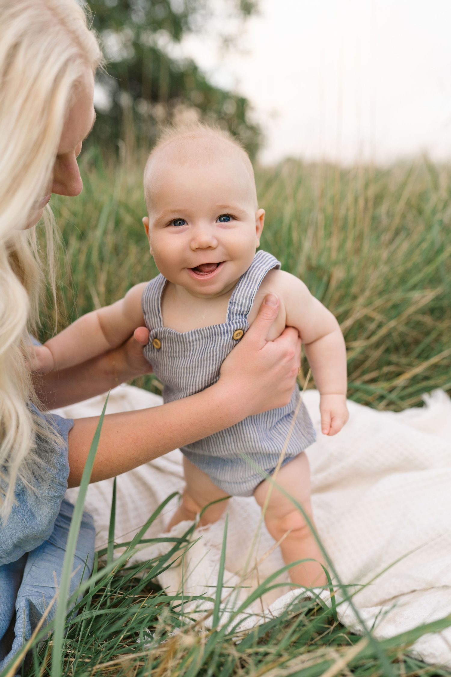 Six Month Baby Milestone Session in Crown, Indiana, near Chicago