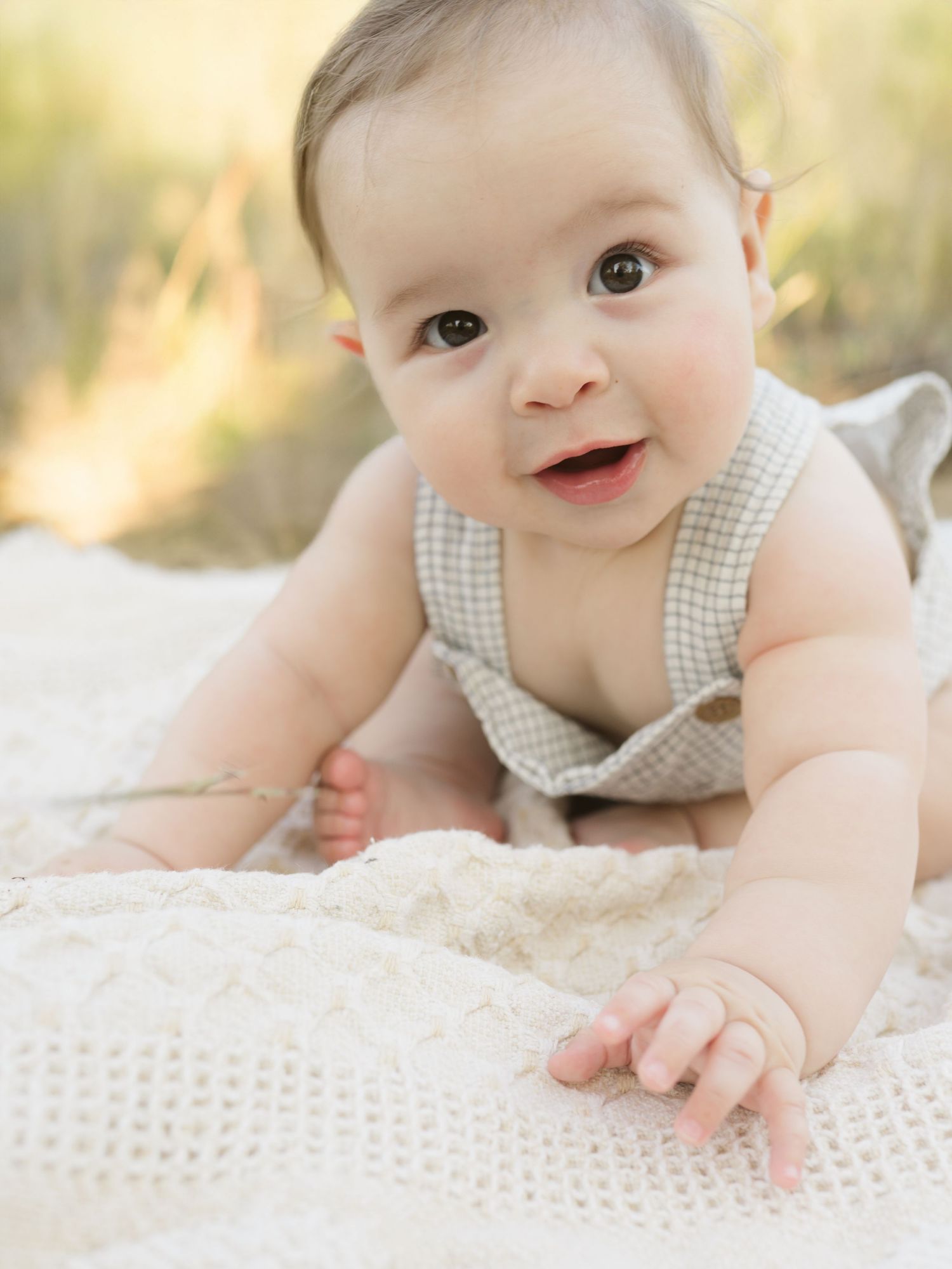 Six Month Baby Milestone Session in Portage, Indiana, at the Indiana Dunes near Chicago
