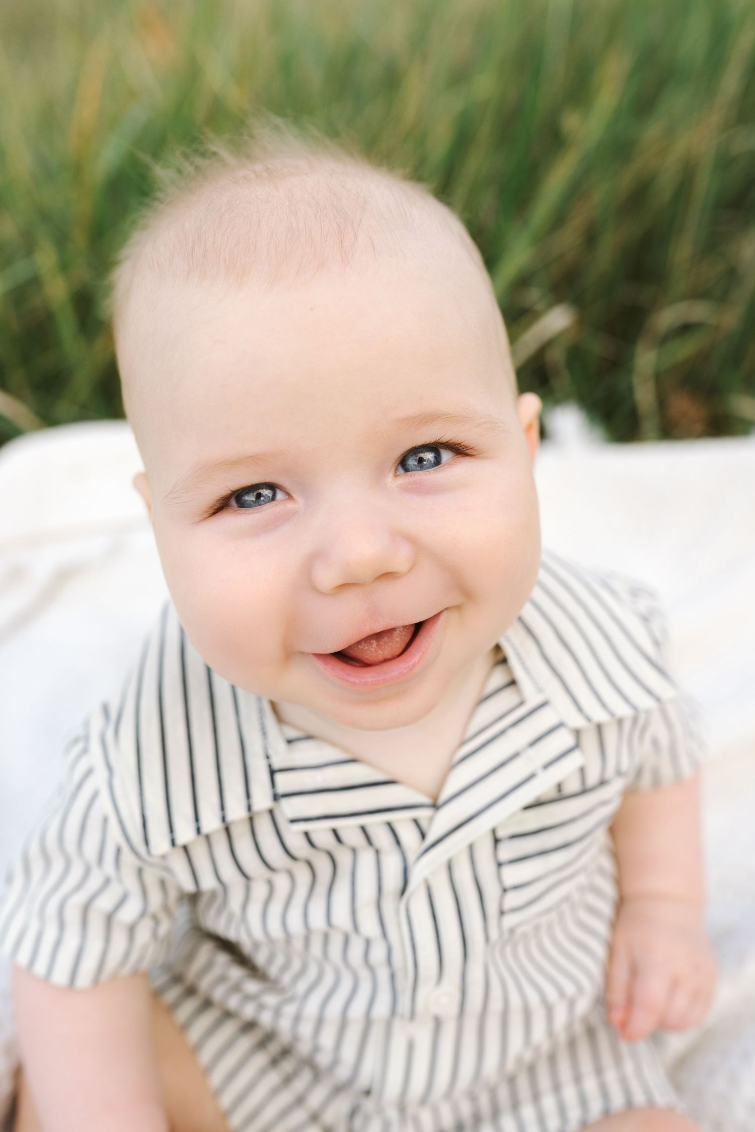 Six Month Baby Milestone Session in Crown, Indiana, near Chicago