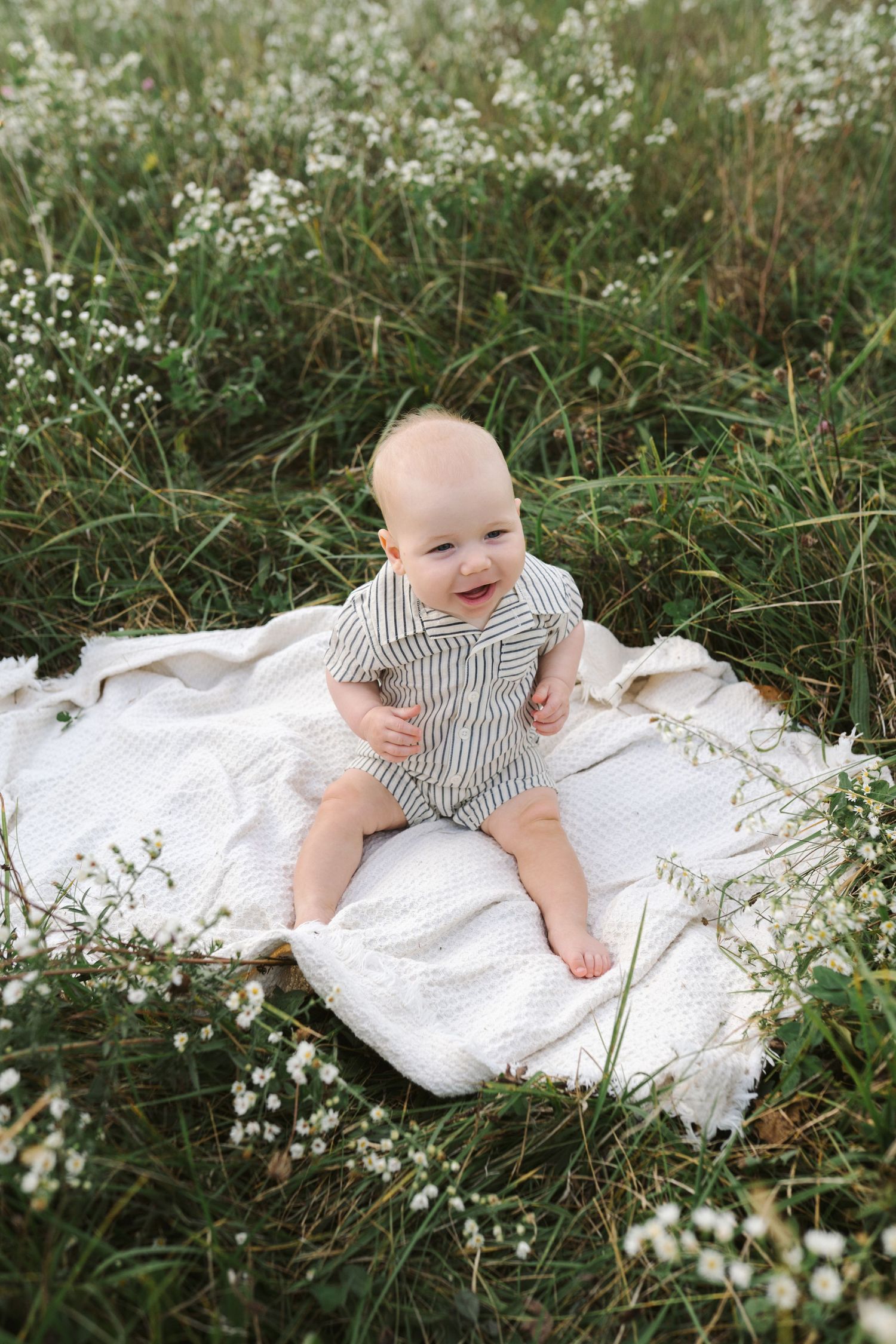 Six Month Baby Milestone Session in Crown, Indiana, near Chicago