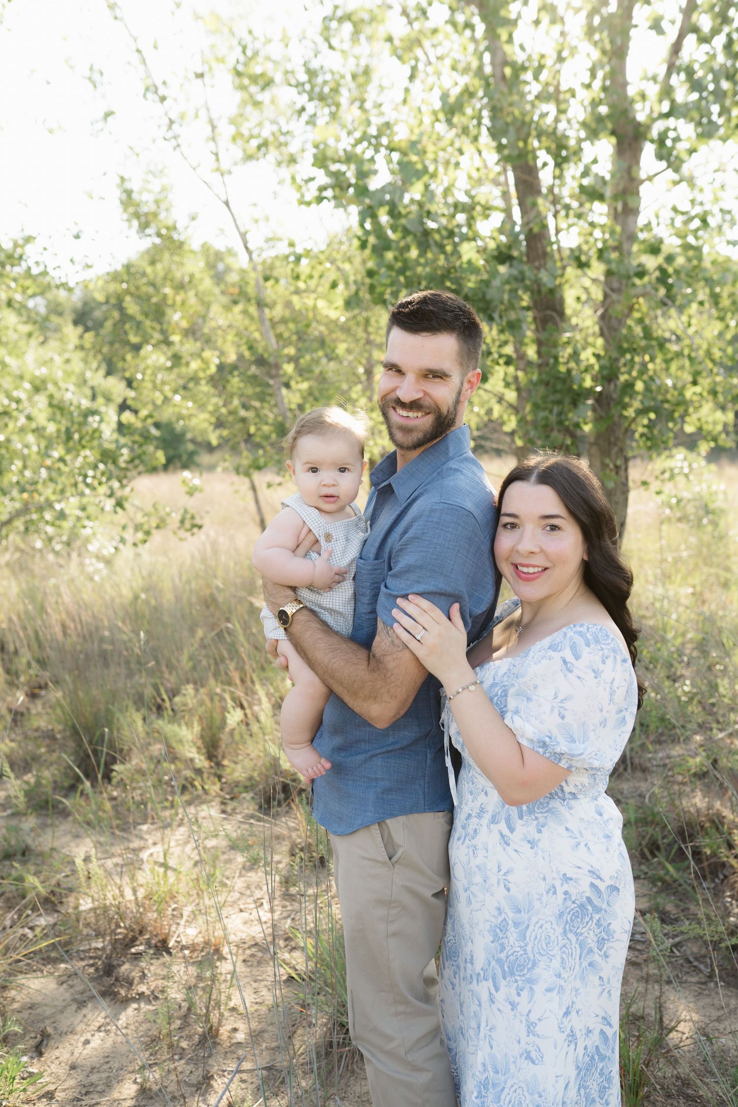Six Month Baby Milestone Session in Portage, Indiana, at the Indiana Dunes near Chicago
