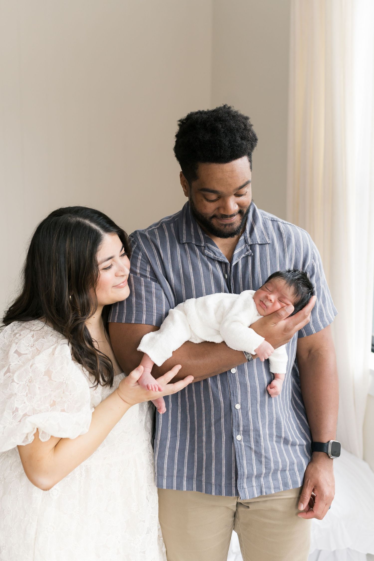 Newborn studio photos taken in Valparaiso, Indiana for expecting and new parents seeking timeless newborn photography.