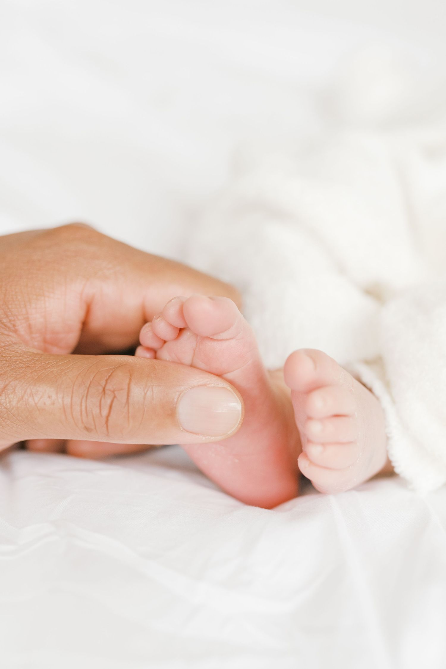 Tiny newborn toes photographed in a natural light studio in Valparaiso, Indiana.