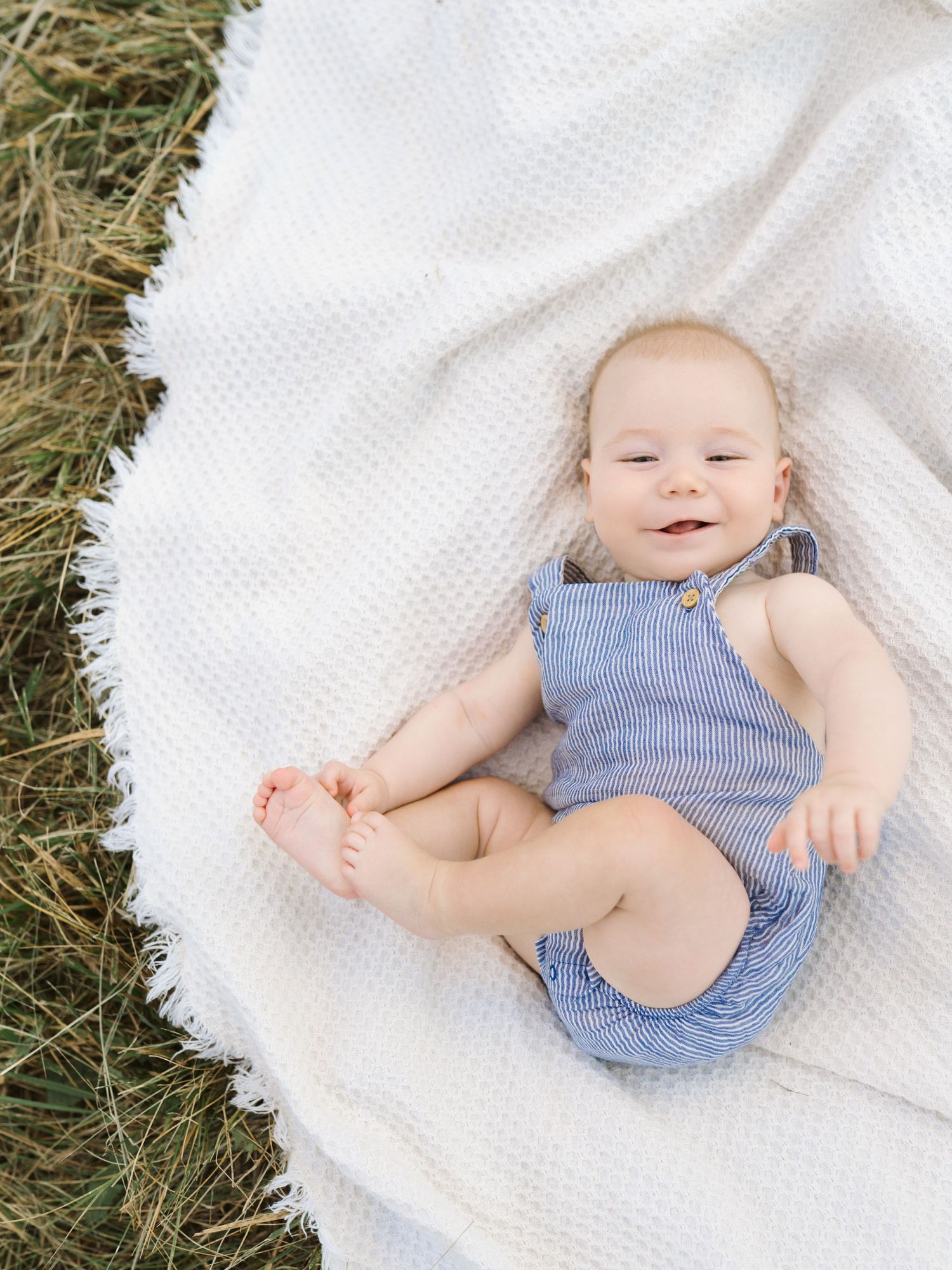 Six Month Baby Milestone Session in Crown, Indiana, near Chicago
